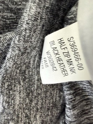 Gap Fit Maternity 1/2 Zip Top Large Gray Brushed Tech Jersey Long Sleeve