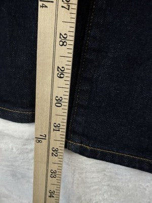 Lands End Bootcut Jeans 16 Women Dark Blue Denim High Rise