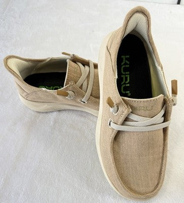 Kuru Womens Shoes 7.5 Draft Rento Sand Cinnamon Slip On Plantar Fasciitis