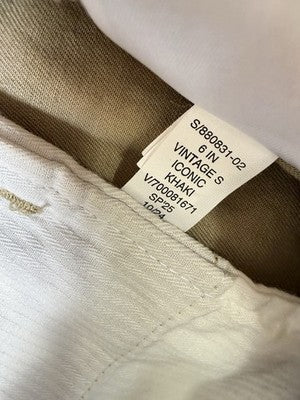 Gap 6” Vintage Shorts 34 Mens Beige Tan Iconic Khaki Cotton Blend New NWT