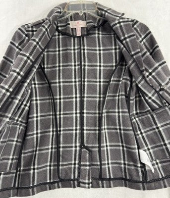 Laurie Felt Size 6 Jacket Gray Plaid Wool Blend Blazer Womens Soft