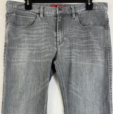 Hugo Boss Jeans Men 34x32 Grey Gray Slim Fit Straight Leg