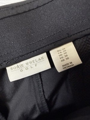 Rorie Whelan Golf Shorts 38 9” Inseam Black New NWT