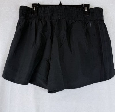 Adidas Womens Pacer Shorts XL Black High Waisted 3” 3 Stripes Gym New NWT