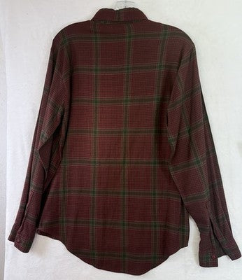 Woolrich Shirt Womens 10 Vintage Red Plaid Button Up Long Sleeve