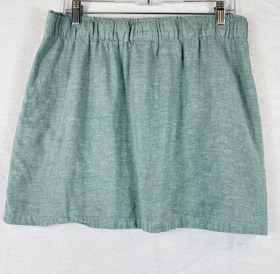 Patagonia Mini Skirt Medium Green Hemp Organic Cotton Pull On Womens
