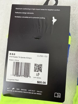 Nike Spark Running Socks No Show Cushioned Men 8-9.5 Women 9.5-11 Medium New