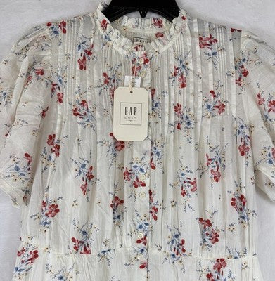 Gap X DÔEN Dress Medium Women Pintuck Floral Midi Doen Boho Whimsical New NWT