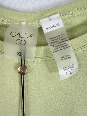 Calia Seamless Top XL Lime Green Long Sleeve Workout Womens New NWT *FlawRead