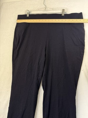 Liz Claiborne Lisa Pants 20W Navy Blue Pull On Womens Plus Size