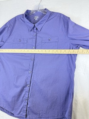 Cabelas Womens Shirt Utility XL Purple Long Sleeve Buttton Up Top
