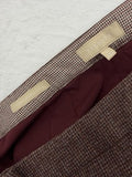 Talbots Wool Pants 6 Petite Straight Leg Burgundy Fabric Made In Italy