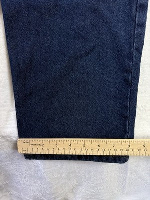 LL Bean Double L Jeans 36x32 Relaxed Fit Mens Blue 100% Cotton Poplin