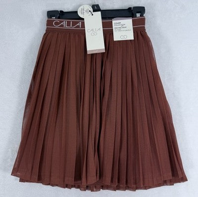Calia By Carrie Underwood Large Tennis Skort Pleated Skirt Womens Brown NWT