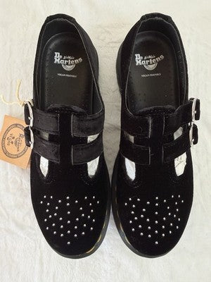 Doc Martens Size 8 Womens Shoes Velvet Vegan Studs 8065 Mary Jane Dr. NEW Rare