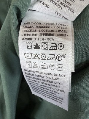 Levis Doreen Utility Shirt Medium Womens Green Roll Tab Lyocell Button New NWT