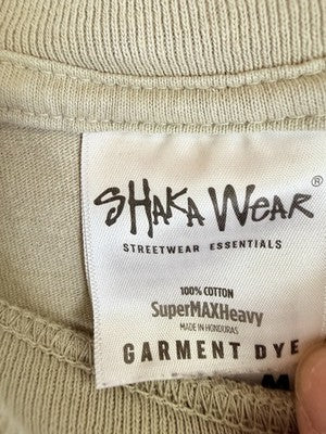 Shaka Wear T Shirt Medium Teacher Teaching Short Sleeve Tee Beige