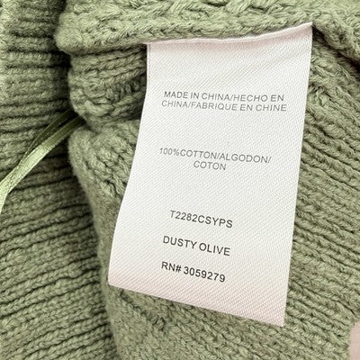 Uncharted Threads Womens XL Green Textured Knit Cami Sweater Crop Top Boho New