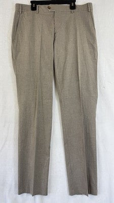 Vineyard Vines Dress Pants Mens 33x32 Beige Made In Italy Straight Fit Cotton