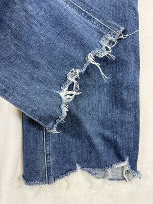 Paige Claudine Jeans 26 Raw Hem Blue Womens Denim