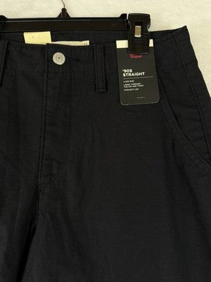 Levis 90s Straight Leg Pants 27 Womens Black 27x28 100% Cotton Mid Rise New NWT