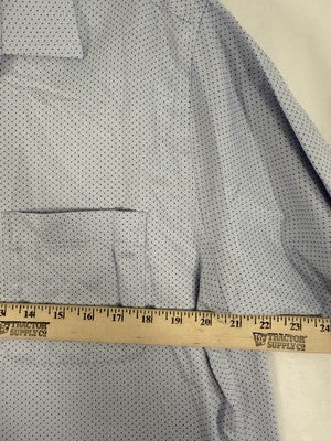 Jos A Bank 1905 Shirt 16.5 33 Blue Long Sleeve Non Iron Stretch Button Down