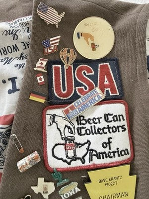 Beer Can Collection Collector Vest Pins Vintage 1980 BCCA