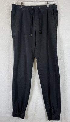 Gap Joggers Men Small Navy Blue Elastic Waist Drawstring Cotton Blend