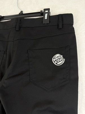 Burger King Uniform Womens 8 Jeans Pants Embroidered Logo Black Crew Employee