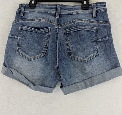 Wax Jean Shorts Medium But Butt I Love You Jeans Denim Blue Womens