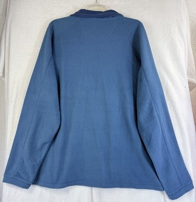 LL Bean Fleece Pullover XL Tall Mens Blue 1/4 Zip Sweatshirt Jacket Mock Neck