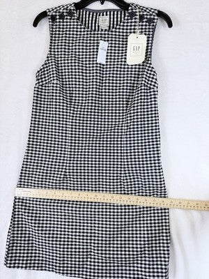 Gap X Doen Dress 2 Blue Gingham Denim Mini Womens Sleeveless New NWT