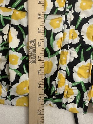 Diane Von Furstenberg XS Hooded Floral Print Vest Full Zip Target Womens NWT