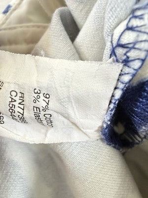 J Crew Chino Shorts Women 10 Blue Ikat Print 3”