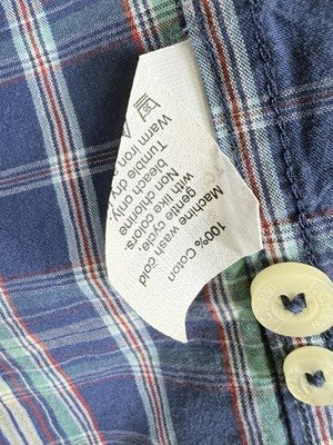 J Crew Shirt Mens Slim Fit Small Blue Plaid Button Down Long Sleeve