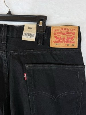 Levis 517 Jeans Boot Cut Mens 36x32 Black Bootcut  New NWT
