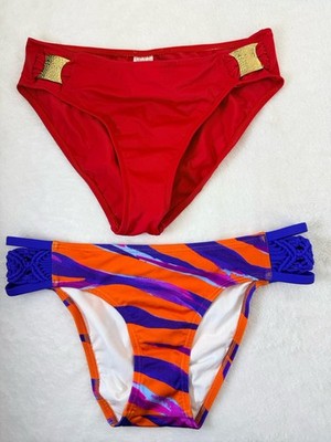 Venus Bikini Bottom Size 4 Womens Lot 5 Swim Bottoms Red Blue Black