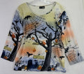 Jane Ashley Halloween Top Large Womens Beaded Bats Pumpkin Teacher Shirt Vintage