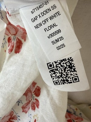 Gap X DÔEN Dress Medium Women Pintuck Floral Midi Doen Boho Whimsical New NWT