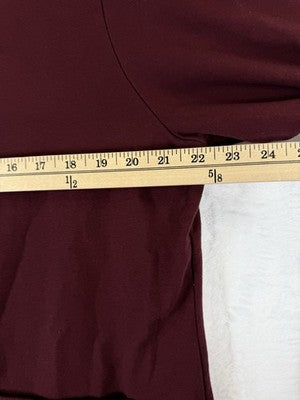 Denim Co Jacket Large Petite LP Burgundy Red Active French Terry Full Zip Womens