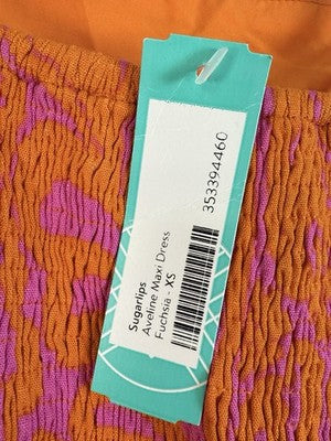 Sugarlips Maxi Dress XS Aveline Pink Orange Floral Sleeveless Stitch Fix NWT