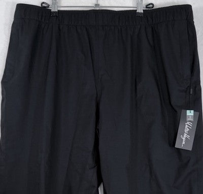 WATERPROOF GOLF Rain Pants XXL 2XL MENS - BLACK Walter Hagen NWT