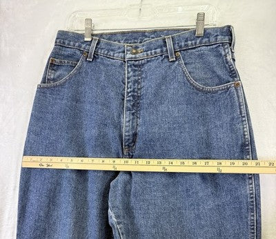 Vintage Lands End Jeans 16 Womens Made In USA Blue High Rise 90s 100% Cotton