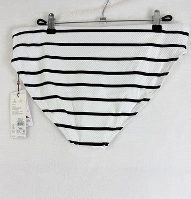 Calia Swim Bottom XL Womens Coastal Stripe Mid Rise Bikini Swimwear New NWT