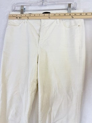 Talbots Corduroy Jeggings 4 Ivory Winter White Pants Womens