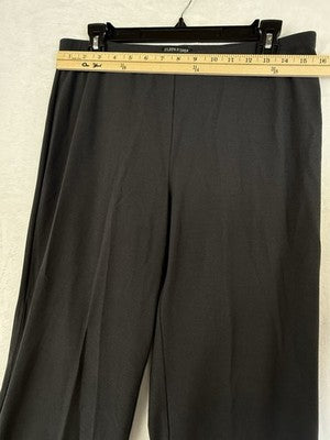 Eileen Fisher Pants Medium Stretch Crepe Straight Leg Pull On Gray Womens