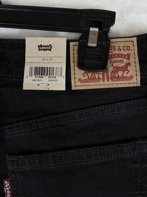 Levis Superlow Bootcut Jeans 26 Women 26x32 Black Levi’s Boot Cut New NWT