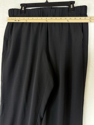 Talbots Joggers 14 Black Pants Pull On Lightweight Womens