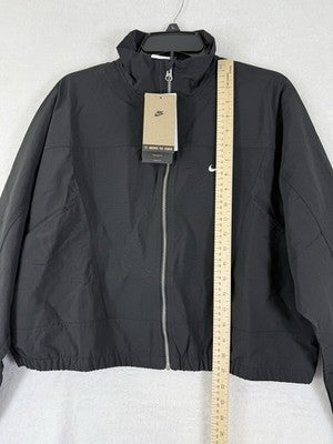Nike Sportswear Jacket Large Womens Everything Wovens Black Full Zip Cropped NWT
