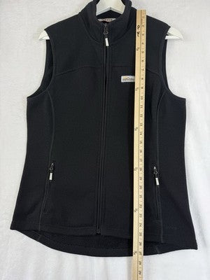 Orvis Sweater Fleece Vest Medium Womens Black Full Zip